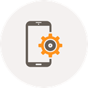 configuration, Development, Gear, settings, Mobile, smartphone, preferences WhiteSmoke icon