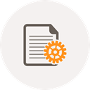 document, Format, File, Gear, settings, Extension, editor WhiteSmoke icon