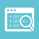 Data, Magnifier, Monitoring, window, seo, Analyzing, optimization MediumTurquoise icon