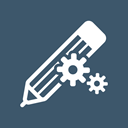 Gear, settings, Notes, pencil, Text, customize, Edit DarkSlateGray icon