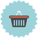 Basket, ecommerce, Bag, shopping bag, e-commerce, store, shopping LightBlue icon