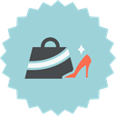 fashion, Accessories, Bag, Female, shoe LightBlue icon