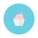 Cream, Ice, strawberry, cup, Dessert SkyBlue icon