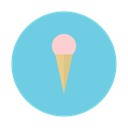Ice, Dessert, cone, Cream, strawberry SkyBlue icon