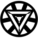 Marvel, Avangers, triangle, iron man Black icon