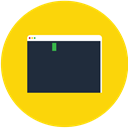 terminal, Code, linux, consol Gold icon