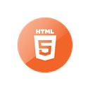 script, Html 5, Language, website, Circle Black icon