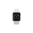 White, Apple, watch, sport, Band, product Black icon