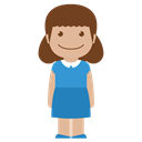 Girl, Blue, Child, person, kid, Female, Avatar Black icon