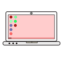 screen, pc, Display, Computer, Laptop Pink icon
