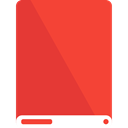 White, drive, red Icon