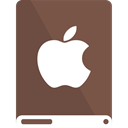 drive, White, Brown, Apple Icon