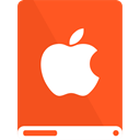 drive, Apple, Do, White OrangeRed icon