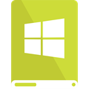 White, drive, lime, windows YellowGreen icon