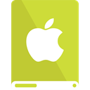lime, Apple, White, drive GreenYellow icon