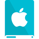 White, Apple, Cyan, drive DarkTurquoise icon