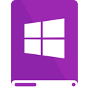 White, windows, drive, purple DarkOrchid icon
