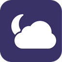 night, Cloudy, partlycloudy, partly, weather DarkSlateGray icon