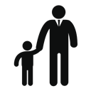 Human, people, Child, Family, children, person Black icon