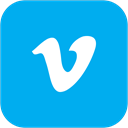 Vimeo DeepSkyBlue icon