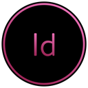 Cs, App, document, adobe, Indesign Black icon