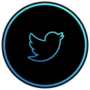 twitter, App, bird, Social, media, network, share Black icon