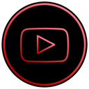 film, media, music, Social, App, youtube, video Black icon