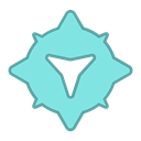 octagon, bot, Blue, Android, mine, Angry, virus SkyBlue icon