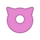 Android, pink, round, Eye, bot, virus, points Orchid icon
