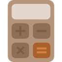 Accounting, calculate, school, math, calculator, calculation RosyBrown icon