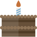 Celebration, cake, Cream, cupcake, birthday, Chocolate, Dessert DimGray icon