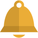 gold, bell, church, Alert, warning Goldenrod icon