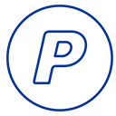 line, Circles, payment, neon, Social, payments, paypal Black icon