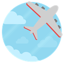 place, soar, travel, fly SkyBlue icon