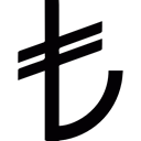 turkey, Cash, symbol, Money, Currency, Business Black icon