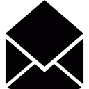 mail, web, messages, Mailing, opened, Open Message, Email Black icon
