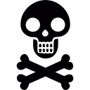 skull, Bones, flag, pirate Black icon