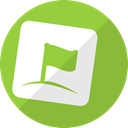 flag, media, Social, zorpia, App YellowGreen icon