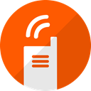 Mobile, Call, voxer, Chat, network OrangeRed icon