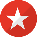 Nation, network, star, media, Social, reverbnation Crimson icon