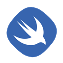 Code, swift, Logo, Os, Social, Apple SteelBlue icon