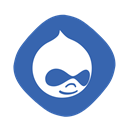 web, Drupal, cms, Logo SteelBlue icon