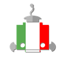 italy, flag, Italia, telegram, it, bot, robot Black icon