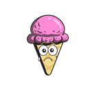 cone, Cream, Cartoon, Ice, Emoji Black icon