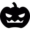 horror, Terror, pumpkin, shapes, scary Black icon