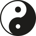 Balance, religion, symbol, chinese, Asian, oriental, signs Black icon