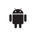 Android, Social Black icon