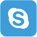 Skype, logotype, Logo, S CornflowerBlue icon