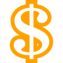 Finance, shopping, Money, payment, Business, Currency, Dollar Orange icon
