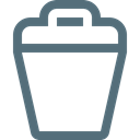 Trash, waste, Dustbin, trashcan, rubbish, Bin, Garbage Black icon